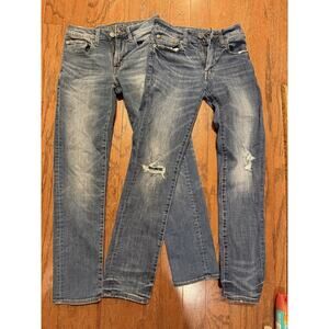American Eagle Jeans Men’s Next Level Airflex Slim/straight Lot Of 2